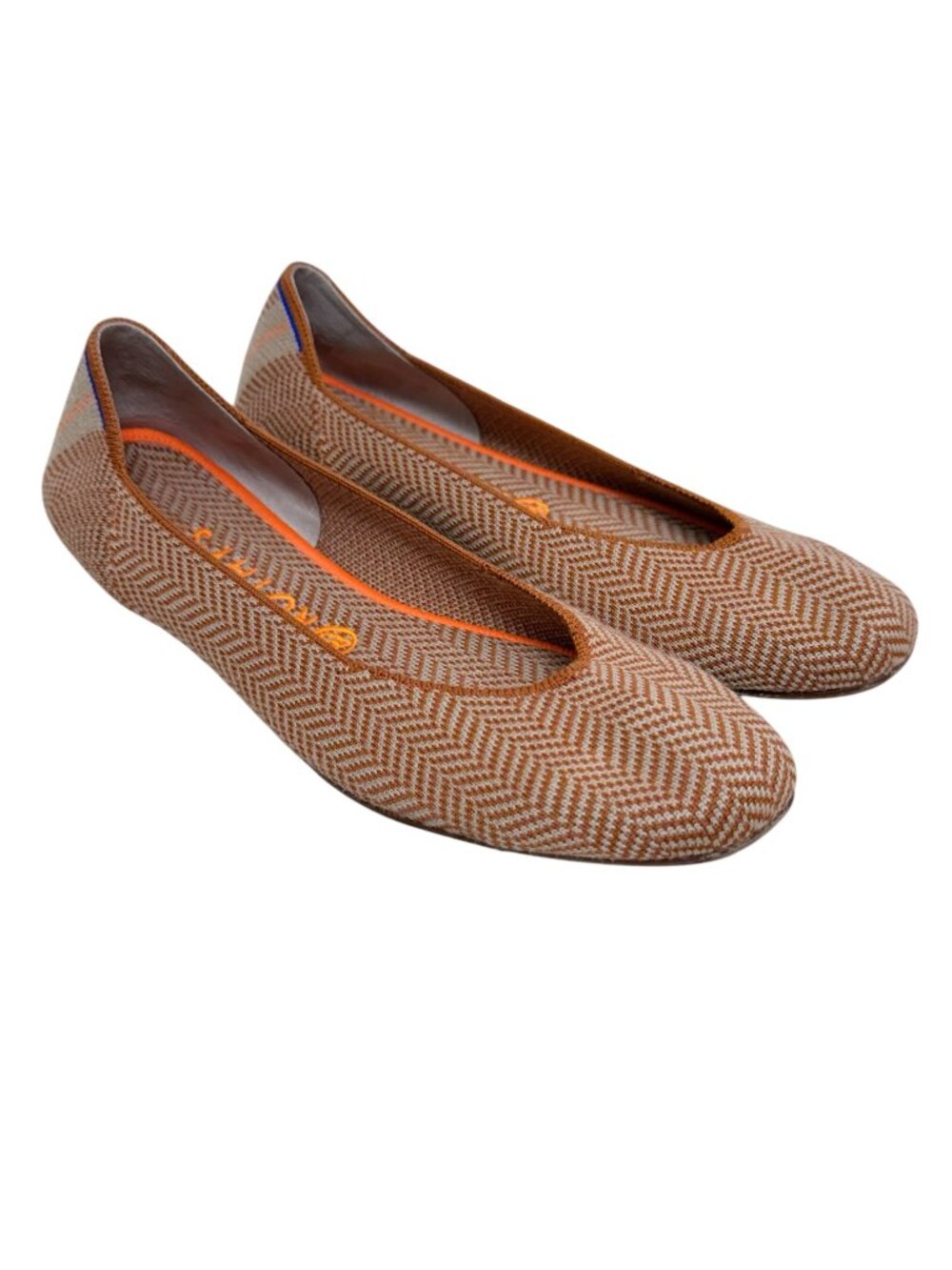 Rothy's The Merino Square Women's Ballet flats in Camel Herringbone Size 9.5